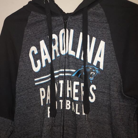 Carolina Panthers Women's Sweatshirt Small Hooded Full Zip NFL Team Apparel - Picture 4 of 7